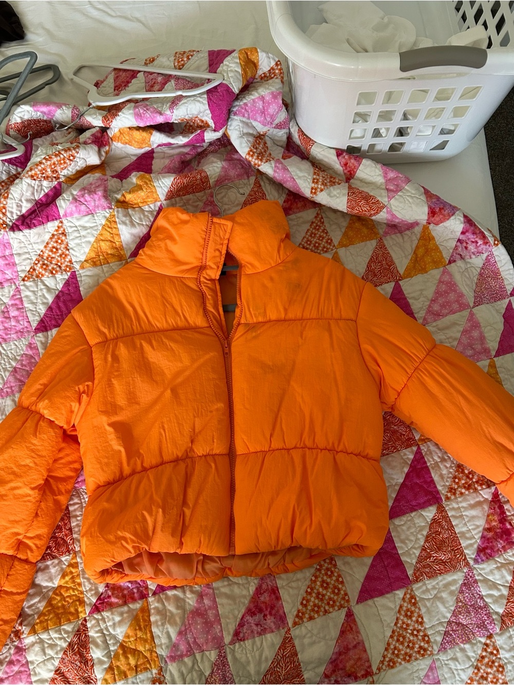 Orange Women's Puffer Jacket